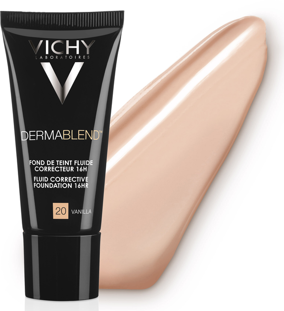 Тональний флюїд для обличчя Vichy Dermablend коригувальний відтінок 20 30 мл (3337875572385) - зображення 3