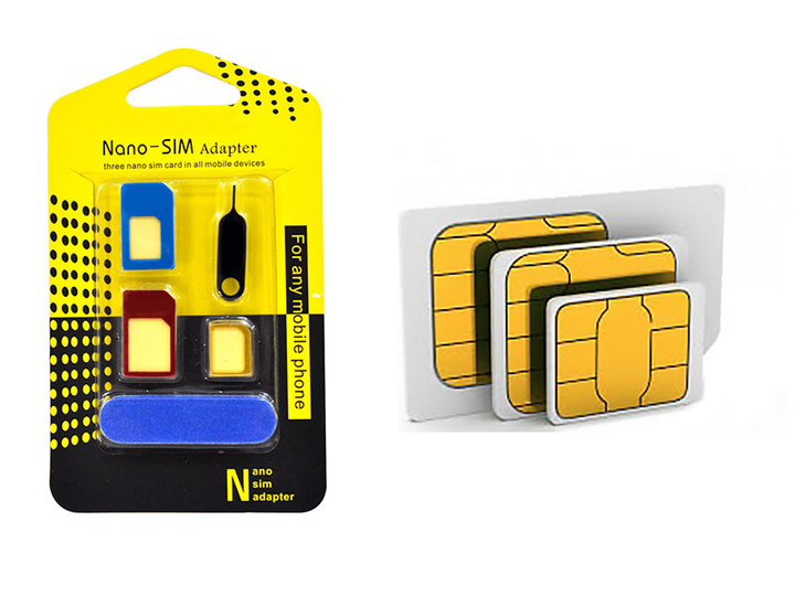Переходник для сим карт Nano SIM - SIM + Micro SIM