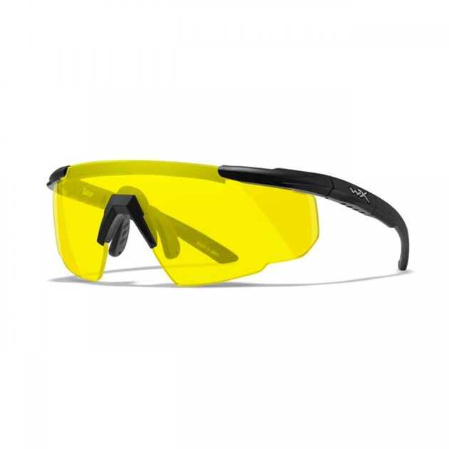 Захисні балістичні окуляри Wiley XX SABER ADVANCED жовтий колір лінз Чорний - зображення 1