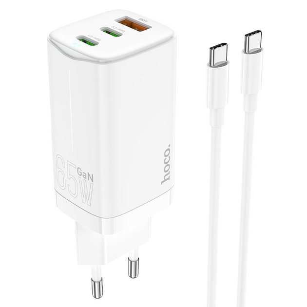 Зарядное устройство (быстрая зарядка) для телефона Hoco N16 2 х Type-C ...