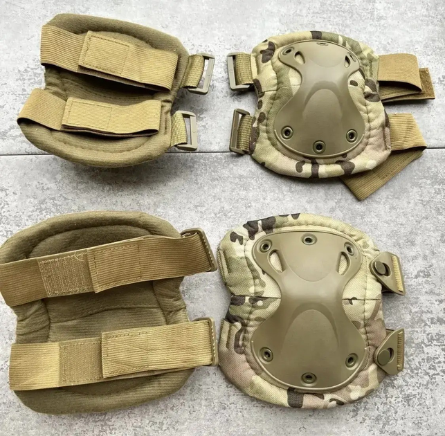 Военный защитный комплект наколенники с налокотниками Мультикам - изображение 2