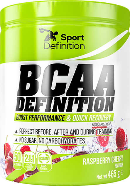 Aminokwas Sport Definition BCAA Definition 465 g Jar Raspberry-Cherry (5902811801416) - obraz 1