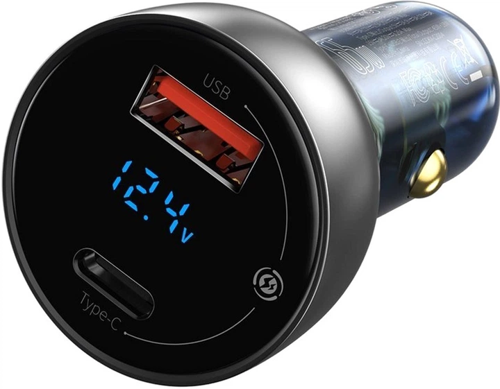 Ładowarka samochodowa Baseus Particular Digital Display QC+PPS Dual Quick Charger Car Charger 65 W Shallow tarnish (CCKX-C0A) - obraz 2
