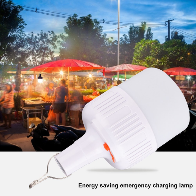 Акумуляторна підвісна лампа світильник для кемпінгу Soft Lamp KL-240 с сонячної баретеей і крюком - зображення 9