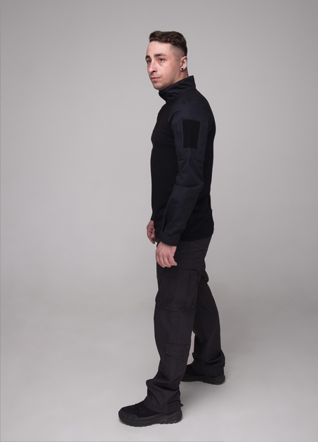 Костюм тактичний сорочка убакс та штани Карго GorLin 54 Чорний (БР24/Т44) - зображення 2
