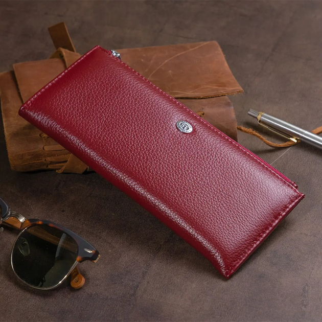 Женский кошелек из натуральной кожи ST Leather 19326 бордовый от ...