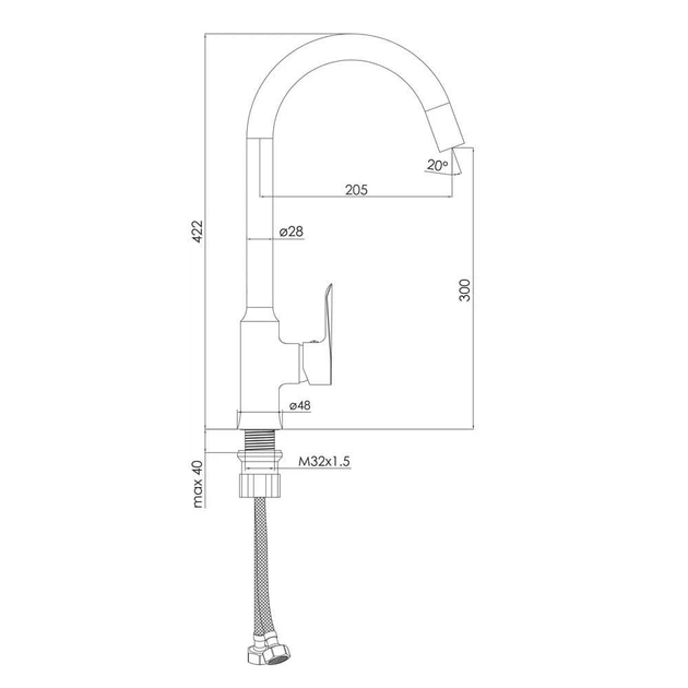 Смеситель для кухни IMPRESE VACLAV f03406403AA, белый - изображение 2