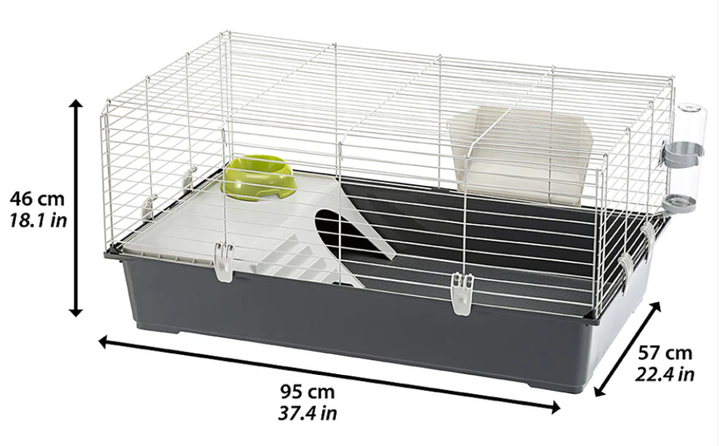 Клітка для морських свинок і кроликів Ferplast RABBIT 100 95 x 57 x h 46 cm - Фото 3 Клітка для морських свинок і кроликів Ferplast RABBIT 100 95 x 57 x h 46 cm - зображення 3
