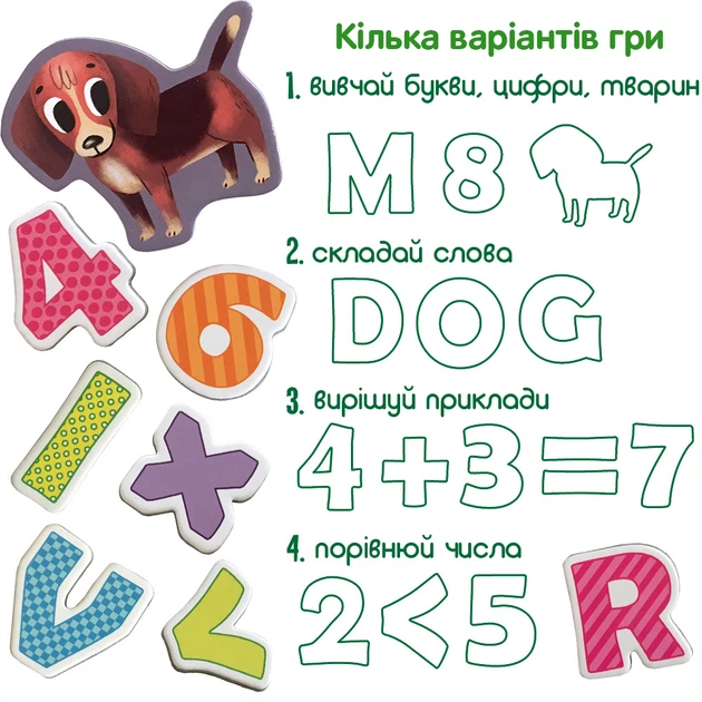 Набор магнитов Magdum Буквы и Цифры англ. (ML4031) (4820215152518) - Фото 4 Набор магнитов Magdum Буквы и Цифры англ. (ML4031) (4820215152518) - изображение 4
