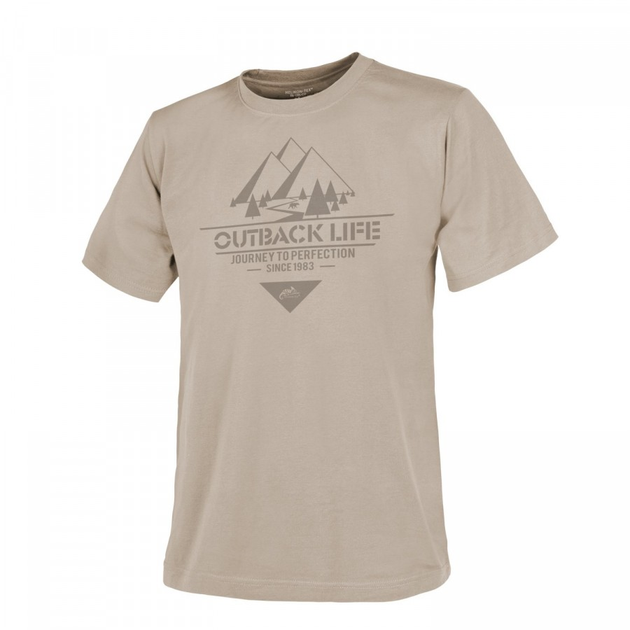 Футболка Outback Life Helikon-Tex Khaki L Тактична чоловіча - зображення 1