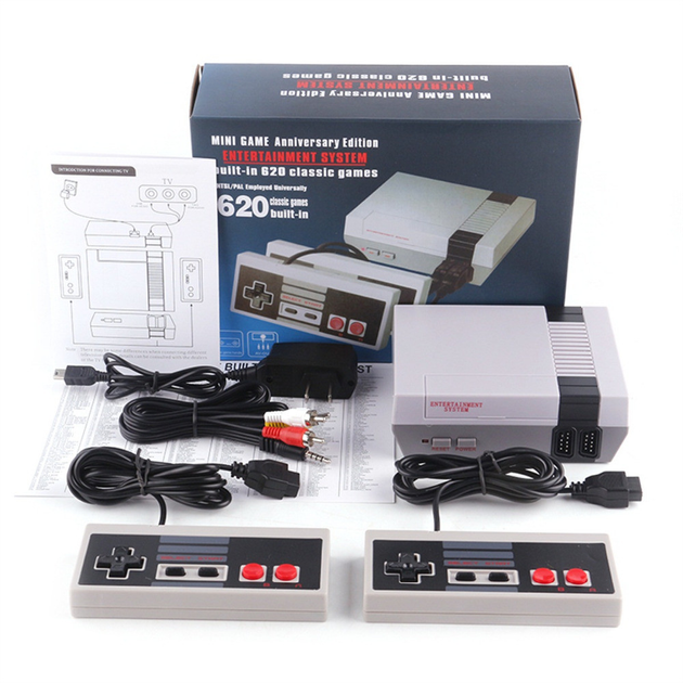 Игровая приставка на два джойстика NES7724 + 620 встроенных игр и подключение к ТВ - изображение 1