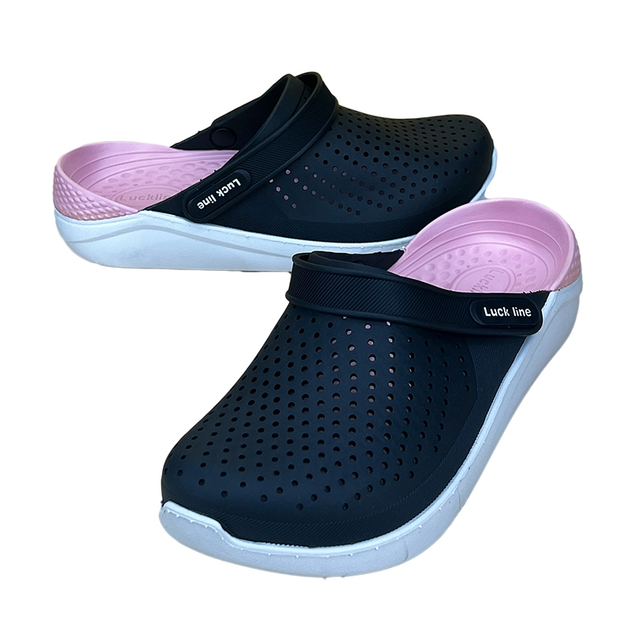 Кроксы женские Luckline черно-розовые 5017-361 размер 41 (26,5 см) от ...