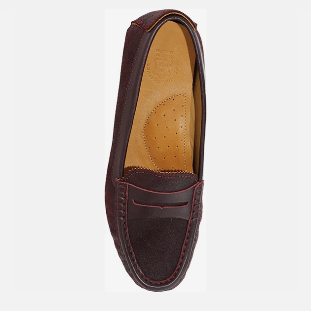 Женские мокасины из кожи Tibet RT821-04-06 36 23 см Бордовые