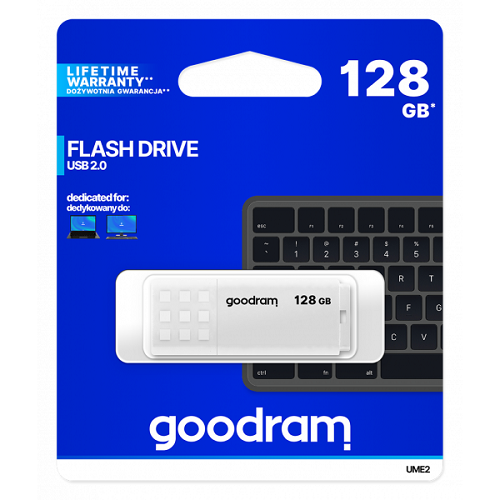 Флеш-память USB GoodRAM UME2-1280W0R11 128GB USB 2.0 UME2 Retail White - изображение 2
