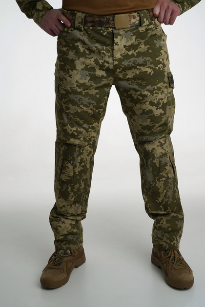 Тактичні брюки ріп-стоп з кишенями для наколінників SM Group размер М Піксель - зображення 1
