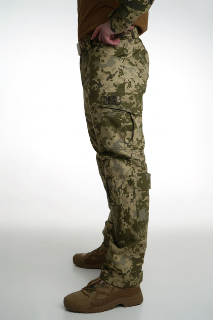 Тактические брюки рип-стоп с карманами для наколенников SM Group розмір L Пиксель - изображение 2