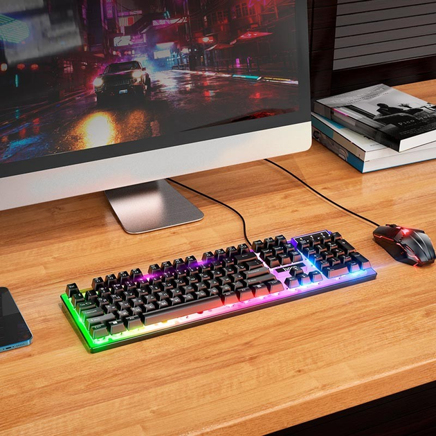 Проводной комплект клавиатура и мышь с подсветкой HOCO GM18 Luminous ...