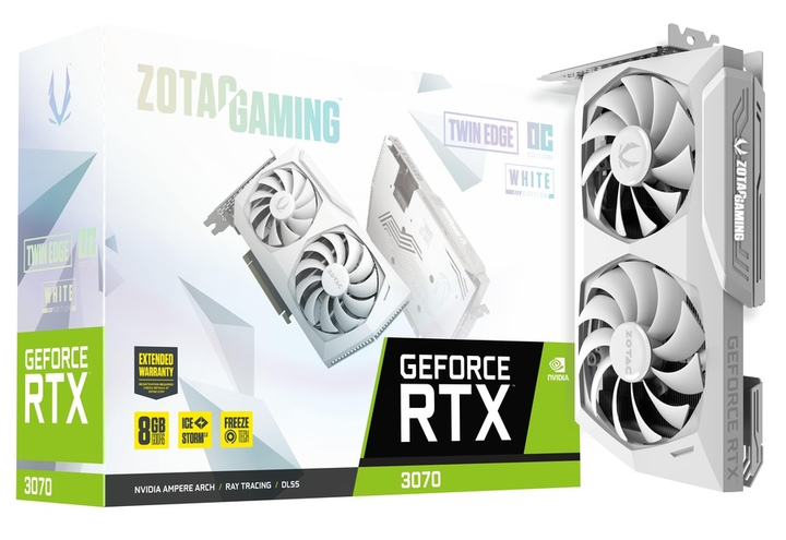 ZOTAC GeForce RTX 3070 Twin Edge OC White Edition 8GB New