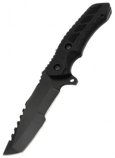 Туристический охотничий нескладной нож JCF JGF28 (Черный) - изображение 2