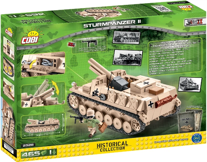 Klocki konstrukcyjne Cobi AHS Sturmpanzer II Bison 465 elementów (COBI-2528) - obraz 15