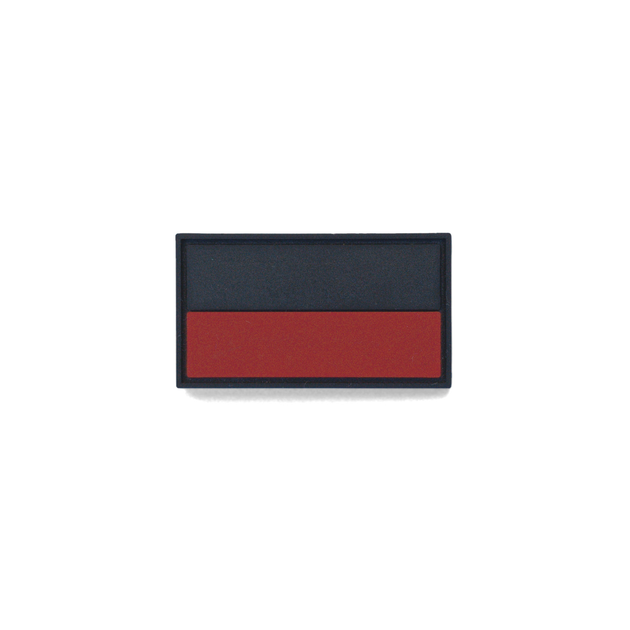 Шеврон (патч) на липучке Luxyart красно-черный 7,5*5 см (DB-018) - изображение 1