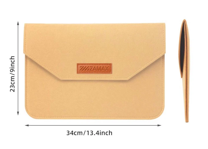 Чохол Zamax із повсті для MacBook Air/Pro 13.3" - Beige - Фото 3 Чохол Zamax із повсті для MacBook Air/Pro 13.3" - Beige - зображення 3