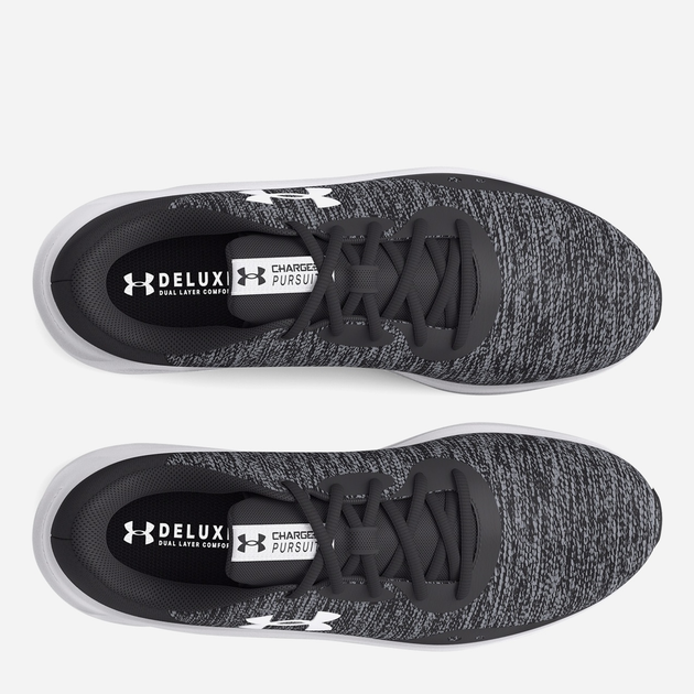 Чоловічі кросівки для бігу Under Armour Charged Pursuit 3 Twist 3025945-100 42 (8.5US) 26.5 см Сірі (195253060038) - зображення 4
