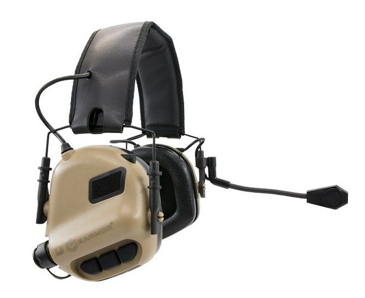 Активні навушники для стрільби Earmor M32 MOD3 Пісочний (Койот) - зображення 2