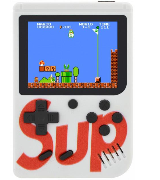 Портативная игровая консоль с джойстиком 400 игр Game Sup 8283 ретро white - изображение 5