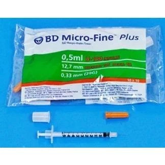Шприц BD Micro-Fine інсуліновий 0,5 мл U-100 29G (0,33 x 12,7 мм) 100 шт - изображение 2