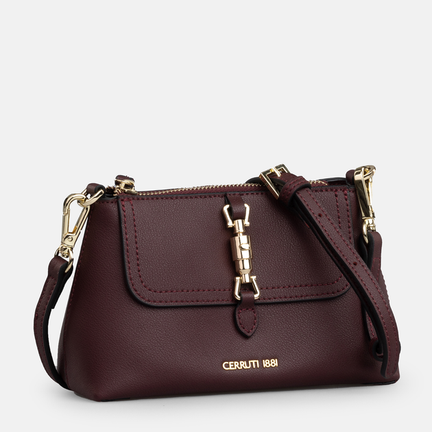 Сумка крос-боді жіноча шкіряна Cerruti 1881 CEBA05580M Burgundy (8058969973899) - зображення 3