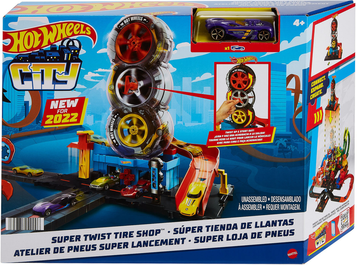 Zestaw do gry Hot Wheels Przygody i sztuczki w sklepie z oponami (HDP02) - obraz 1