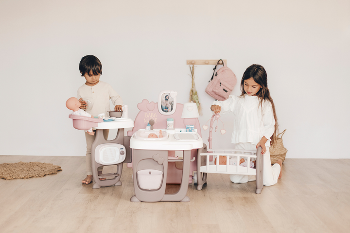 Ігровий центр Smoby Toys Baby Nurse Кімната малюка з кухнею, ванною, спальнею та аксесуарами (220376) (3032162203767) - зображення 5