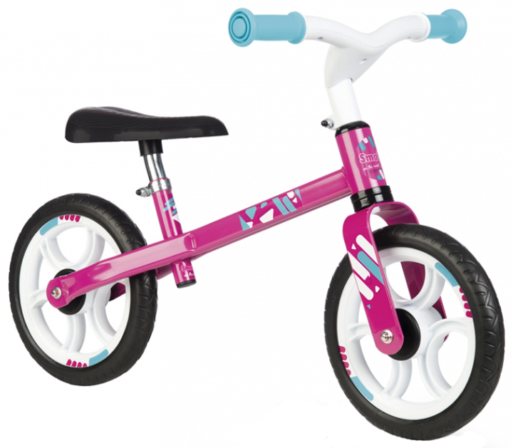 Біговел дитячий Smoby Toys Блискавка металевий рожевий (770205) (3032167702050) - зображення 1