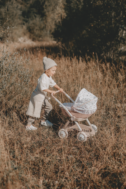 Коляска Smoby Baby Nurse Модерн Люлька з кошиком Рожева пудра (254118) (3032162541180) - зображення 15