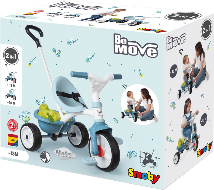 Rowerek dziecięcy 2w1 Smoby Toys Bi Muvy metalik Niebieski 68x52x52 cm (7600740331) - obraz 12