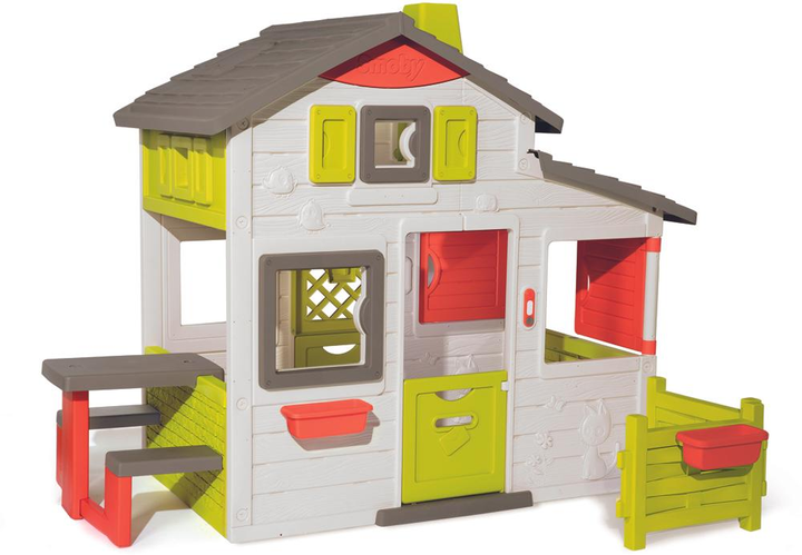Domek dla przyjaciół Smoby Toys z dzwonkiem, stolikiem i płotem 217x171x172 cm (7600810203) - obraz 1
