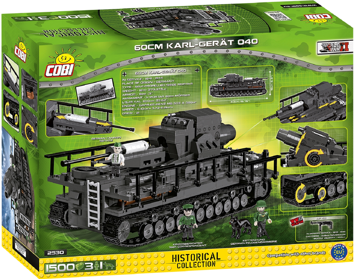 Конструктор Cobi самохідна мортира 600-мм "Карл" 1500 деталей (COBI-2530) - зображення 15