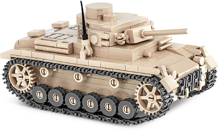 Klocki konstrukcyjne Cobi II Wojna Światowa Czołg Panzer III 292 elementy (COBI-2712) - obraz 3