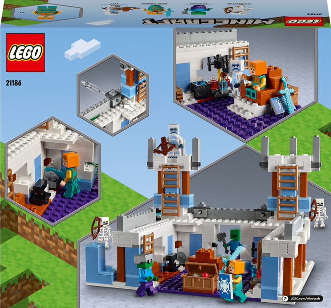 Конструктор LEGO Minecraft Крижаний замок 499 деталей (21186) - зображення 10