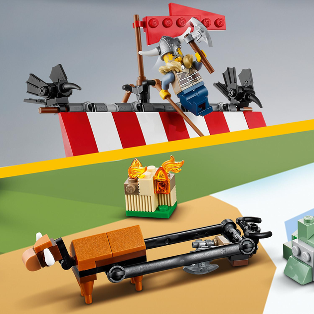 Конструктор LEGO Creator Корабель вікінгів і Мідгардський змій 1192 деталей (31132) - зображення 8