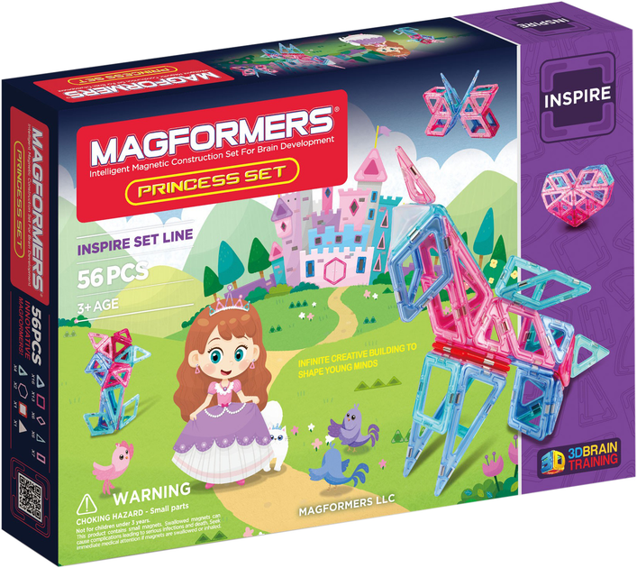 Klocki magnetyczne Magformers Princess Set 56 elementów (704003) (8809134368244) - obraz 1