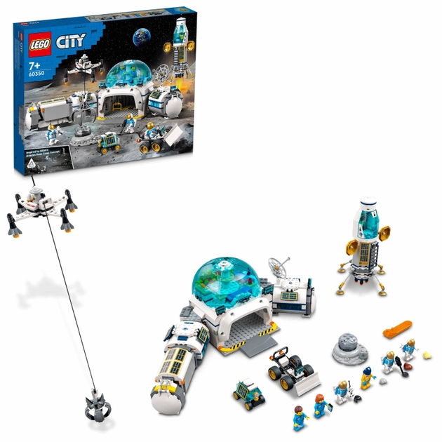 Zestaw klocków LEGO City Space Stacja badawcza na Księżycu 786 elementów (60350) - obraz 2