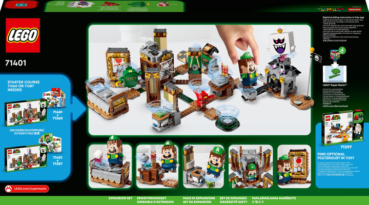 Конструктор LEGO Super Mario Додатковий набір Пошуки привидів Маєток Луїджі 877 деталей (71401) - зображення 9