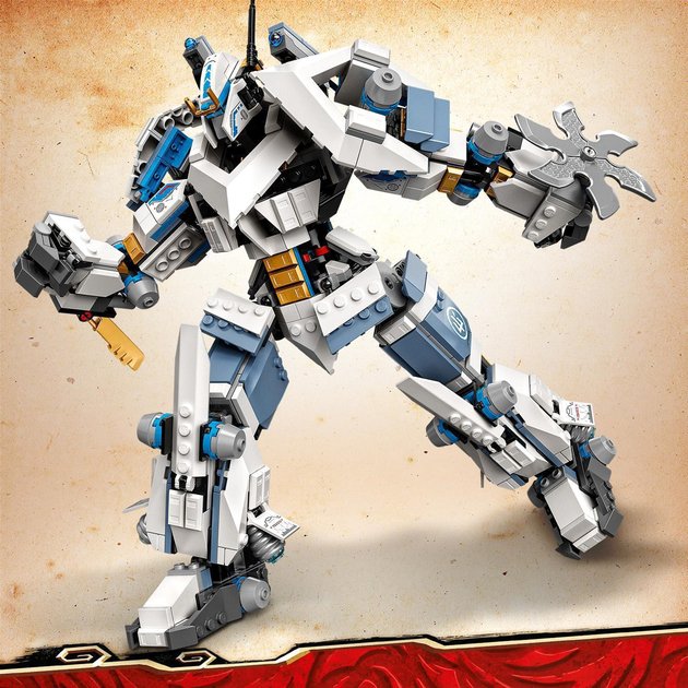Zestaw klocków LEGO Ninjago Starcie tytanów Mech 840 elementów (71738) - obraz 8