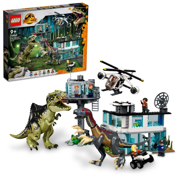 Zestaw klocków LEGO Jurassic World Atak giganotozaura i terizinozaura 810 elementów (76949) - obraz 2