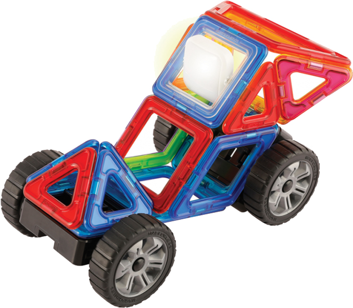 Klocki magnetyczne Magformers Zestaw budowlany z podświetleniem LED 54 elementy (730658090107) - obraz 6