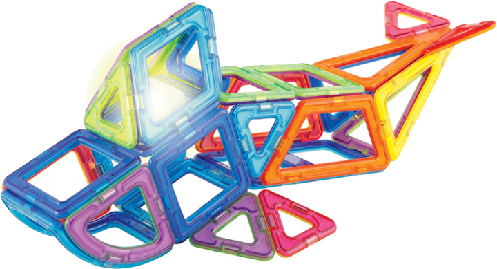 Klocki magnetyczne Magformers Zestaw budowlany z podświetleniem LED 54 elementy (730658090107) - obraz 7
