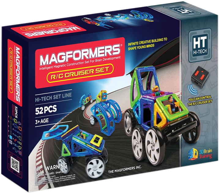 Klocki magnetyczne Magformers Supercar 52 elementy (707003) (8809134366691) - obraz 1