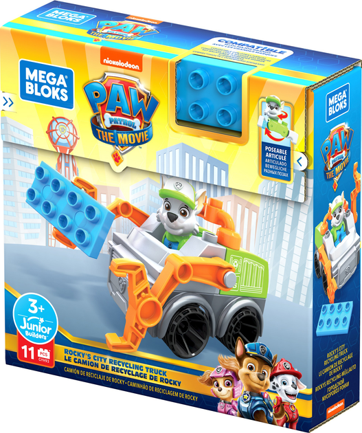 Klocki konstrukcyjne Mega Bloks Psi Patrol Śmieciarka Rocky (GYH93) - obraz 4